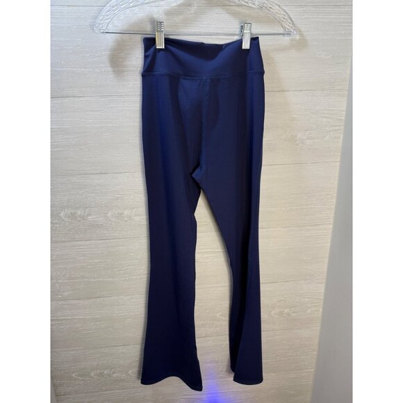 High-Waisted Navy Flared Leggings For Women Size 150 Stretchy & Comfortable Fabr - Picture 7 of 10